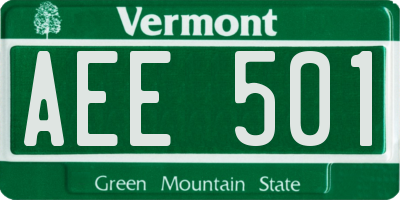VT license plate AEE501