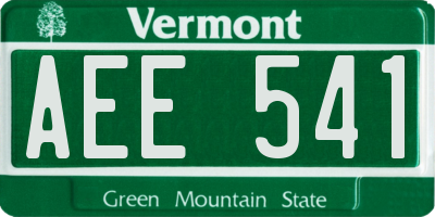 VT license plate AEE541