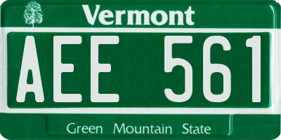VT license plate AEE561