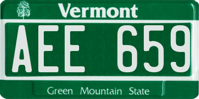 VT license plate AEE659