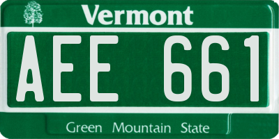VT license plate AEE661