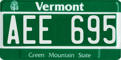 VT license plate AEE695