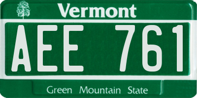 VT license plate AEE761