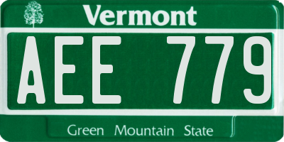 VT license plate AEE779