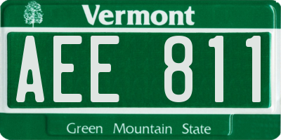 VT license plate AEE811