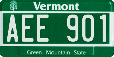 VT license plate AEE901