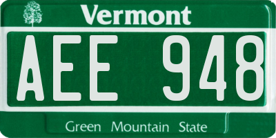 VT license plate AEE948