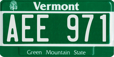 VT license plate AEE971