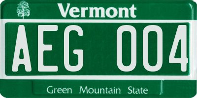 VT license plate AEG004