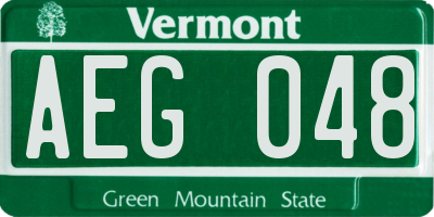 VT license plate AEG048