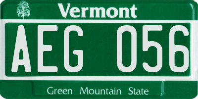 VT license plate AEG056