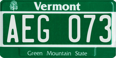VT license plate AEG073