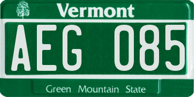 VT license plate AEG085