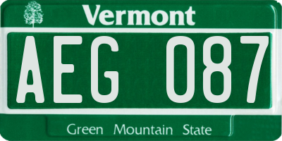 VT license plate AEG087