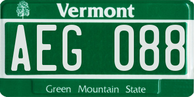 VT license plate AEG088
