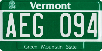 VT license plate AEG094