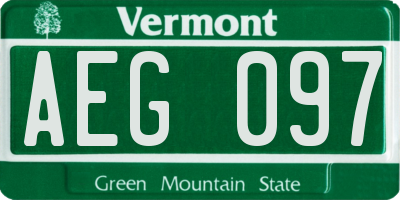 VT license plate AEG097