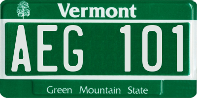 VT license plate AEG101