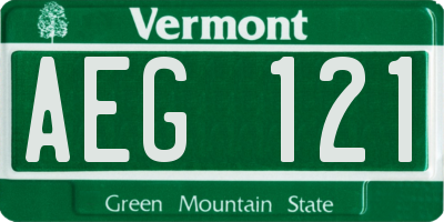 VT license plate AEG121