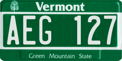VT license plate AEG127