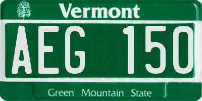 VT license plate AEG150