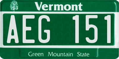 VT license plate AEG151