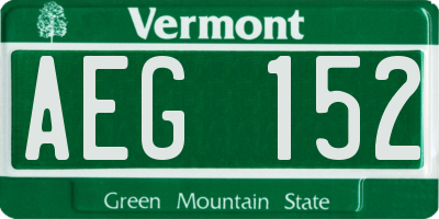 VT license plate AEG152