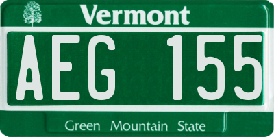 VT license plate AEG155