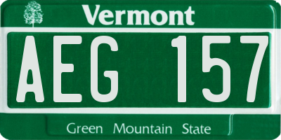 VT license plate AEG157