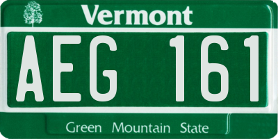 VT license plate AEG161