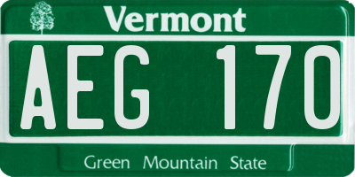 VT license plate AEG170