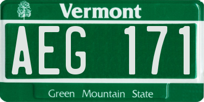 VT license plate AEG171