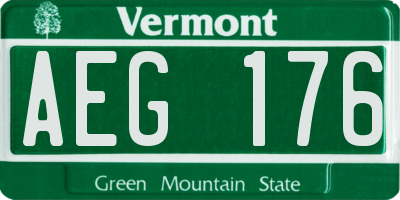 VT license plate AEG176