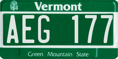 VT license plate AEG177