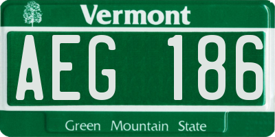 VT license plate AEG186