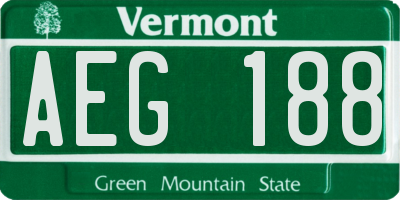 VT license plate AEG188