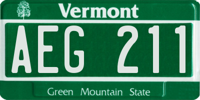 VT license plate AEG211