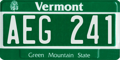 VT license plate AEG241