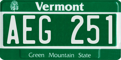 VT license plate AEG251
