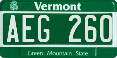 VT license plate AEG260