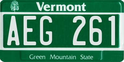 VT license plate AEG261