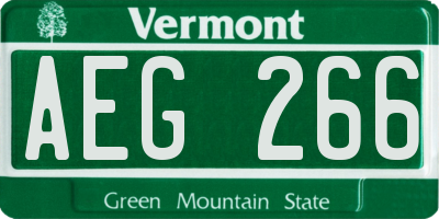 VT license plate AEG266