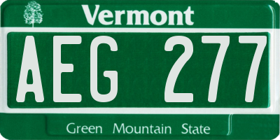 VT license plate AEG277