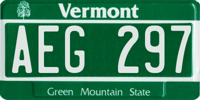 VT license plate AEG297