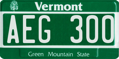 VT license plate AEG300