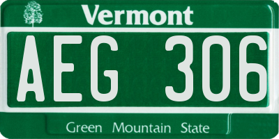 VT license plate AEG306