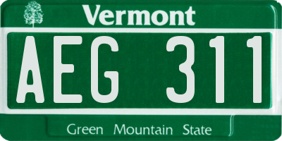 VT license plate AEG311