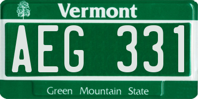 VT license plate AEG331
