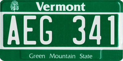 VT license plate AEG341