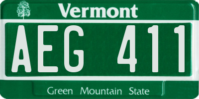 VT license plate AEG411
